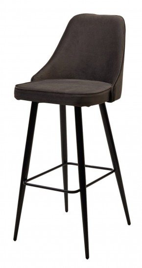 Барный стул NEPAL-BAR ГРАФИТ #14, велюр/ черный каркас (H=78cm) М-City в Нижнем Тагиле - nizhniy-tagil.mebel-74.com | фото