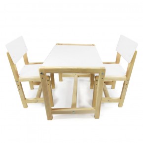 Детский растущий комплект стол и два стула  Я САМ "Лофт" (Белый, Сосна) в Нижнем Тагиле - nizhniy-tagil.mebel-74.com | фото