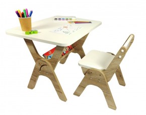 Детский растущий стол-парта и стул Я САМ "Умка" (Дуб/Серый) в Нижнем Тагиле - nizhniy-tagil.mebel-74.com | фото