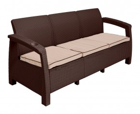 Диван Yalta Premium Sofa 3 Set (Ялта) шоколадный (+подушки под спину) в Нижнем Тагиле - nizhniy-tagil.mebel-74.com | фото