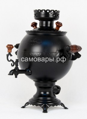 Электрический самовар "Черный Русский" матовый шар в наборе на 3 литра. Ограниченная серия. в Нижнем Тагиле - nizhniy-tagil.mebel-74.com | фото
