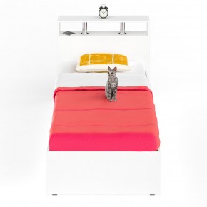 Камелия Кровать 0900, цвет белый, ШхГхВ 93,5х217х78,2 см., сп.м. 900х2000 мм., без матраса, основание есть в Нижнем Тагиле - nizhniy-tagil.mebel-74.com | фото