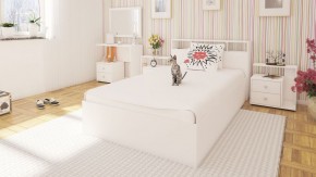 Камелия Кровать 1200, цвет белый, ШхГхВ 123,5х217х78,2 см., сп.м. 1200х2000 мм., без матраса, основание есть в Нижнем Тагиле - nizhniy-tagil.mebel-74.com | фото