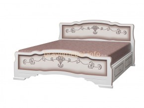 КАРИНА-6 Кровать из массива 1800 (Дуб молочный) с 2-мя ящиками в Нижнем Тагиле - nizhniy-tagil.mebel-74.com | фото