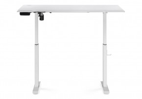 Компьютерный стол Маркос с механизмом подъема 140х80х75 белый / шагрень белая в Нижнем Тагиле - nizhniy-tagil.mebel-74.com | фото
