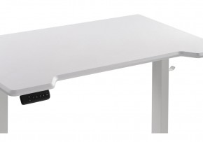 Компьютерный стол Маркос с механизмом подъема 140х80х75 белый / шагрень белая в Нижнем Тагиле - nizhniy-tagil.mebel-74.com | фото