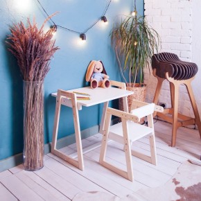 Комплект детской мебели стол и  два стула Я САМ "Лофт-Дуо" (Белый) в Нижнем Тагиле - nizhniy-tagil.mebel-74.com | фото