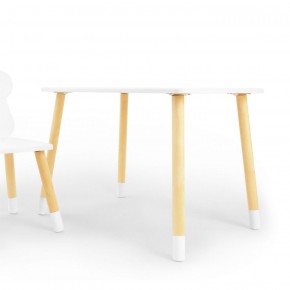 Комплект детской мебели стол и стул Корона (Белый/Белый/Береза) в Нижнем Тагиле - nizhniy-tagil.mebel-74.com | фото
