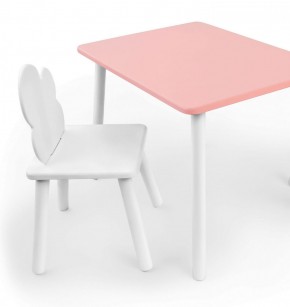 Комплект детской мебели стол и стул Облачко (Розывый/Белый/Белый) в Нижнем Тагиле - nizhniy-tagil.mebel-74.com | фото