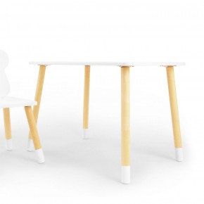 Комплект детской мебели стол и стул Звездочка (Белый/Белый/Береза) в Нижнем Тагиле - nizhniy-tagil.mebel-74.com | фото