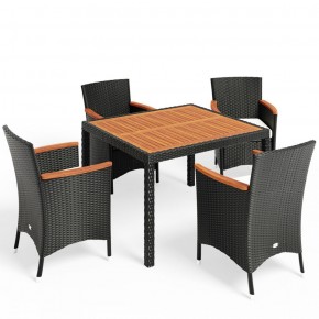 Комплект плетеной мебели  AFM-440 90x90 4Pcs Black (4+1) в Нижнем Тагиле - nizhniy-tagil.mebel-74.com | фото
