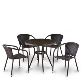 Комплект плетеной мебели T282ANT/Y137C-W53 Brown (4+1) в Нижнем Тагиле - nizhniy-tagil.mebel-74.com | фото