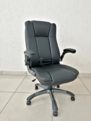 Кресло Barneo K-24 для руководителя (черная экокожа) в Нижнем Тагиле - nizhniy-tagil.mebel-74.com | фото