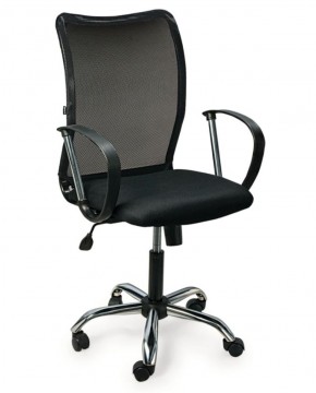 Кресло BRABIX "Spring MG-308" (хром, ткань черная) 531403 в Нижнем Тагиле - nizhniy-tagil.mebel-74.com | фото