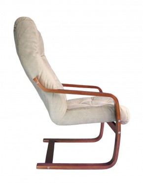 Кресло для отдыха (пружинка) Магнат 102-З-КР замша КРЕМ в Нижнем Тагиле - nizhniy-tagil.mebel-74.com | фото