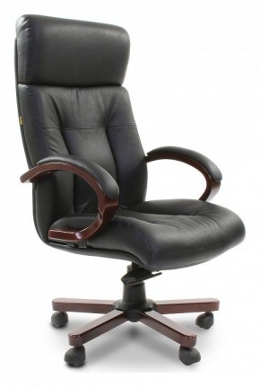Кресло для руководителя Chairman 421 черный/орех темный, черный в Нижнем Тагиле - nizhniy-tagil.mebel-74.com | фото