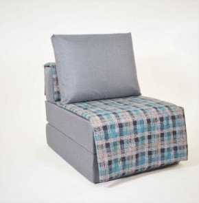 Кресло-кровать бескаркасное Харви (серый-квадро азур) в Нижнем Тагиле - nizhniy-tagil.mebel-74.com | фото