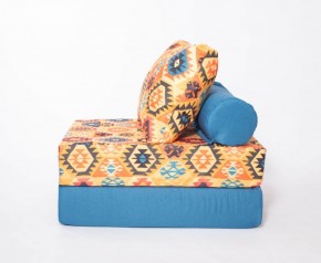 Кресло-кровать-пуф бескаркасное Прайм (мехико желтый-морская волна) в Нижнем Тагиле - nizhniy-tagil.mebel-74.com | фото
