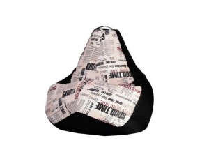 Кресло-мешок XL Газета-Black в Нижнем Тагиле - nizhniy-tagil.mebel-74.com | фото