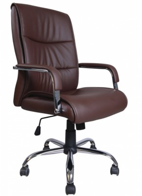 Кресло офисное BRABIX "Space EX-508" (экокожа, хром, коричневое) 531164 в Нижнем Тагиле - nizhniy-tagil.mebel-74.com | фото