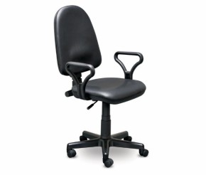 Кресло офисное Престиж+ (черный кожзам PV-1) г/п 140/ПВМ/ гольф в Нижнем Тагиле - nizhniy-tagil.mebel-74.com | фото