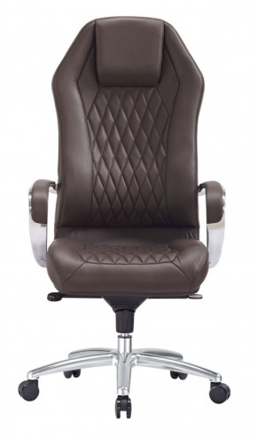 Кресло руководителя Бюрократ _AURA/BROWN коричневый в Нижнем Тагиле - nizhniy-tagil.mebel-74.com | фото