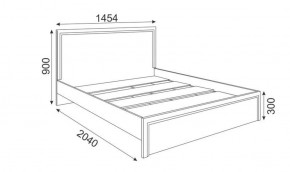Кровать 1.4 М16 Стандарт с настилом Беатрис (Орех гепланкт) в Нижнем Тагиле - nizhniy-tagil.mebel-74.com | фото