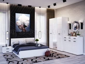 НЭНСИ NEW Кровать 1,4 м (Белый глянец холодный/Белый) в Нижнем Тагиле - nizhniy-tagil.mebel-74.com | фото