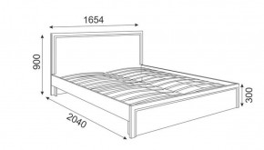 Кровать 1.6 М07 Стандарт с основанием Беатрис (Орех гепланкт) в Нижнем Тагиле - nizhniy-tagil.mebel-74.com | фото
