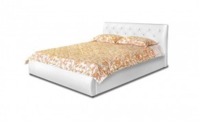 Кровать 1600 Флоренция в к/з "Классик 550 белый" (серия Норма) + основание + ПМ в Нижнем Тагиле - nizhniy-tagil.mebel-74.com | фото