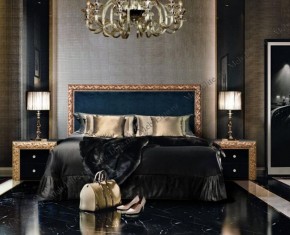Кровать 2-х спальная (1,6 м) Тиффани Premium черная/золото с мягким элементом (Антрацит) с подъемным механизмомарт (ТФКР-3[3](П) в Нижнем Тагиле - nizhniy-tagil.mebel-74.com | фото