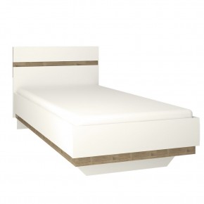 Кровать 90/TYP 90, LINATE ,цвет белый/сонома трюфель в Нижнем Тагиле - nizhniy-tagil.mebel-74.com | фото
