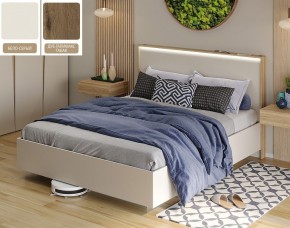 Кровать (Бело-серый U775 ST9/Дуб Галифакс Табак) 1400 в Нижнем Тагиле - nizhniy-tagil.mebel-74.com | фото