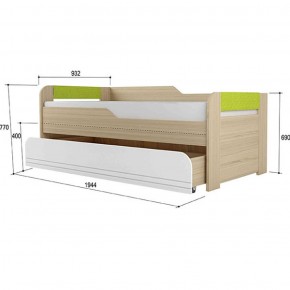 Кровать двухуровневая + подлокотники Стиль № 900.1 NEW (туя светлая/лайм) в Нижнем Тагиле - nizhniy-tagil.mebel-74.com | фото