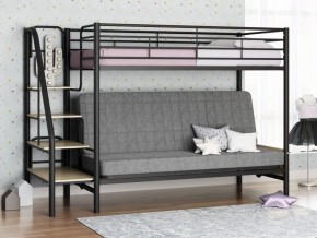 Кровать двухъярусная с диваном "Мадлен-3" (Черный/Серый) в Нижнем Тагиле - nizhniy-tagil.mebel-74.com | фото