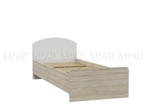 МАРТИНА Кровать 800 с настилом ЛДСП (Белый глянец/дуб сонома) в Нижнем Тагиле - nizhniy-tagil.mebel-74.com | фото