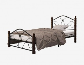 Кровать "Селена 1" Черная (900*2000) (ножки-шоколад) с коваными элементами в Нижнем Тагиле - nizhniy-tagil.mebel-74.com | фото