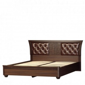 Кровать с мягким изголовьем №198 "Лючия" (1600) Дуб оксфорд в Нижнем Тагиле - nizhniy-tagil.mebel-74.com | фото