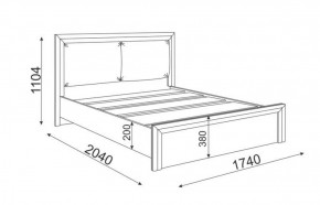 Кровать 1.6 Глэдис М31 с настилом и мягкой частью (ЯШС/Белый) в Нижнем Тагиле - nizhniy-tagil.mebel-74.com | фото