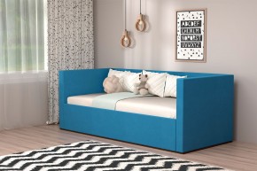 Кровать с ПМ (арт.030) (с/м 900*2000мм) (б/матр), ткань синяя в Нижнем Тагиле - nizhniy-tagil.mebel-74.com | фото