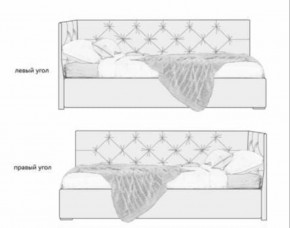 Кровать угловая Хлоя интерьерная +основание (120х200) в Нижнем Тагиле - nizhniy-tagil.mebel-74.com | фото