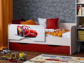Кровать Юниор-12 с фотопеч. "Тачки" в Нижнем Тагиле - nizhniy-tagil.mebel-74.com | фото