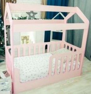 Кровать-домик без ящика 800*1600 (Розовый) в Нижнем Тагиле - nizhniy-tagil.mebel-74.com | фото