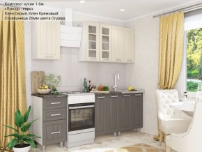 Кухонный гарнитур Луксор-евро 1600 серый-кремовый в Нижнем Тагиле - nizhniy-tagil.mebel-74.com | фото