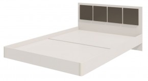 Парус Кровать 1200 на щитах (Белый/Графит) в изголовье 3 декор. квадрата в Нижнем Тагиле - nizhniy-tagil.mebel-74.com | фото