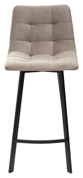 Полубарный стул CHILLI-QB SQUARE латте #25, велюр / черный каркас (H=66cm) М-City в Нижнем Тагиле - nizhniy-tagil.mebel-74.com | фото