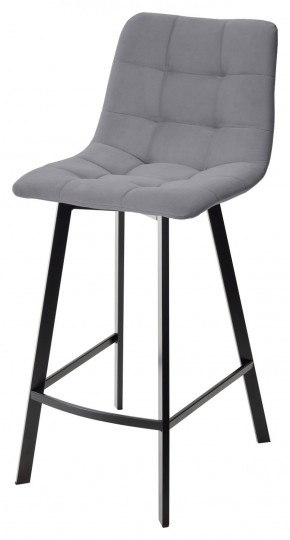 Полубарный стул CHILLI-QB SQUARE серый #27, велюр / черный каркас (H=66cm) М-City в Нижнем Тагиле - nizhniy-tagil.mebel-74.com | фото