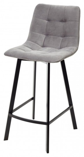 Полубарный стул CHILLI-QB SQUARE светло-серый #26, велюр / черный каркас (H=66cm) М-City в Нижнем Тагиле - nizhniy-tagil.mebel-74.com | фото