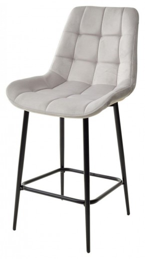 Полубарный стул ХОФМАН, цвет H-09 Светло-серый, велюр / черный каркас H=63cm М-City в Нижнем Тагиле - nizhniy-tagil.mebel-74.com | фото