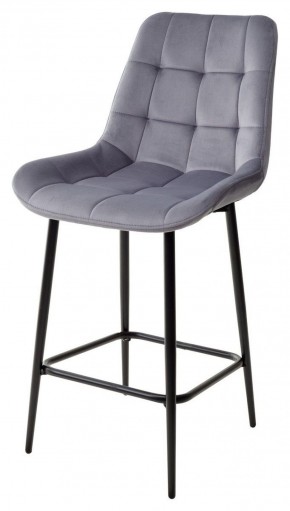 Полубарный стул ХОФМАН, цвет H-14 Серый, велюр / черный каркас H=63cm М-City в Нижнем Тагиле - nizhniy-tagil.mebel-74.com | фото